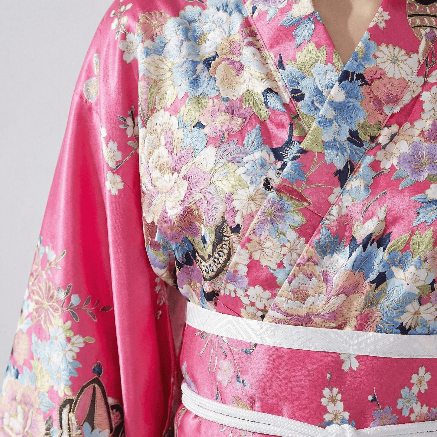 Kimono Japonais Femme Traditionnel Rose