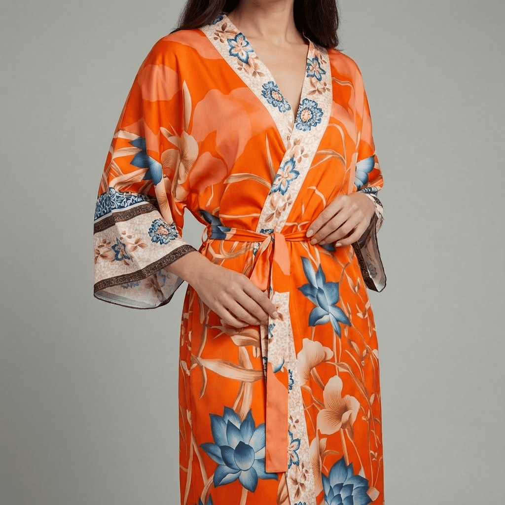 Kimono Long Imprimé Oriental
