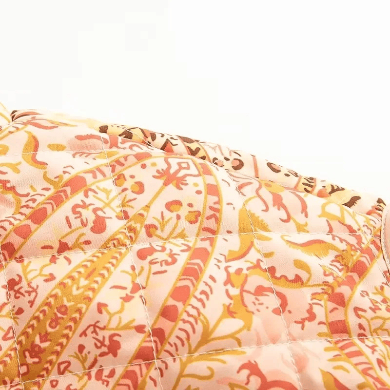 Manteau Kimono Imprime Jaune