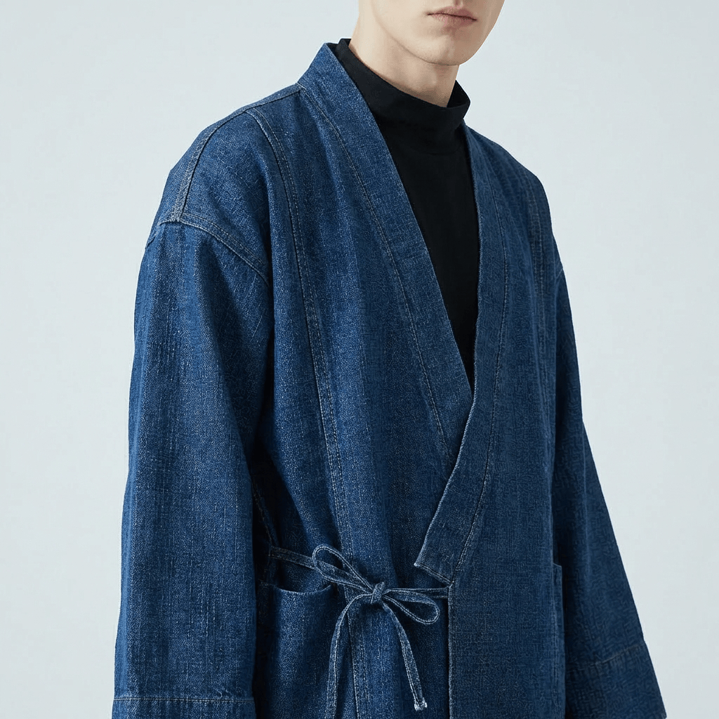Veste Kimono En Jean Pour Homme