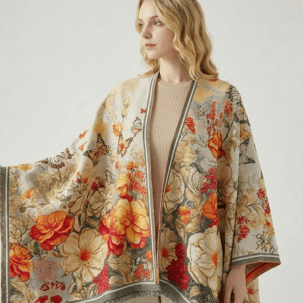 Veste Kimono Fleuri Femme