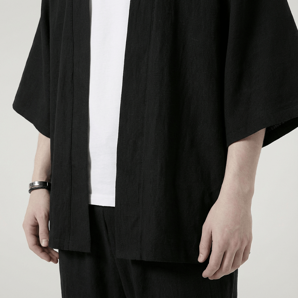 Veste Kimono Noir Homme