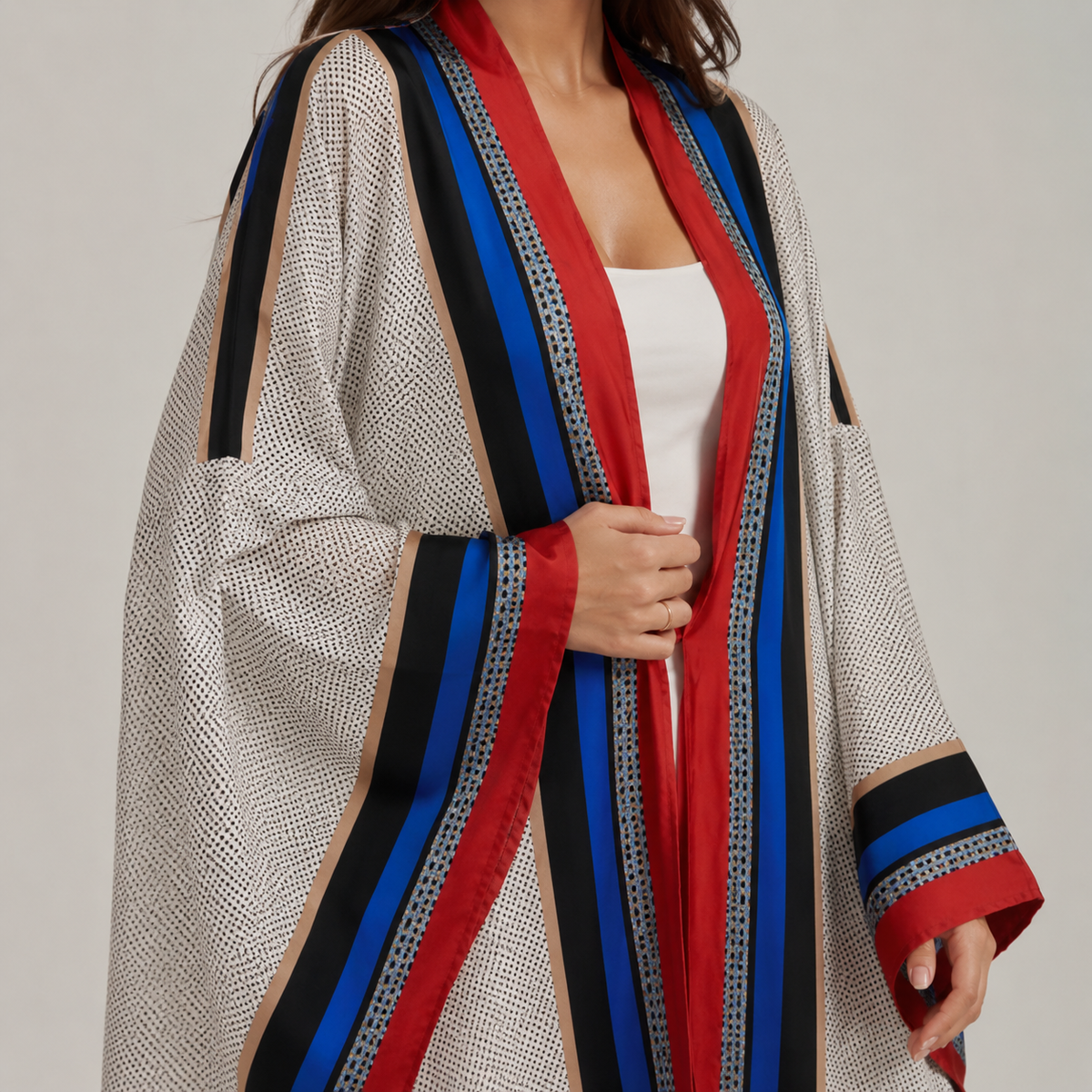 Kimono Aspect Soie Long Effet