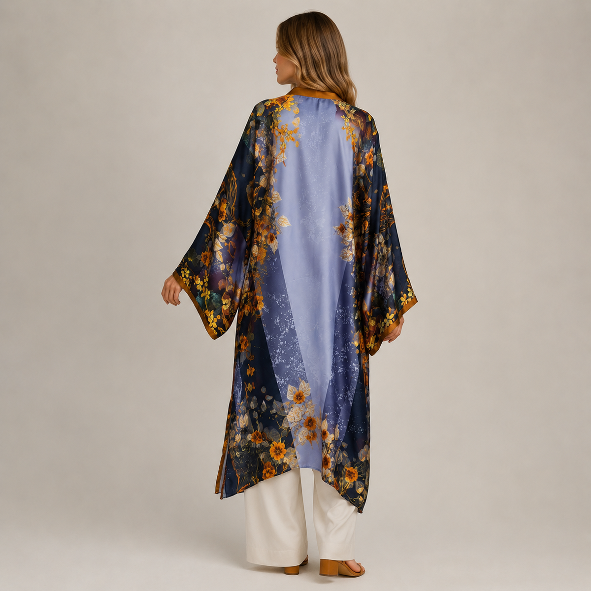 Kimono Été Imprimé Floral Long