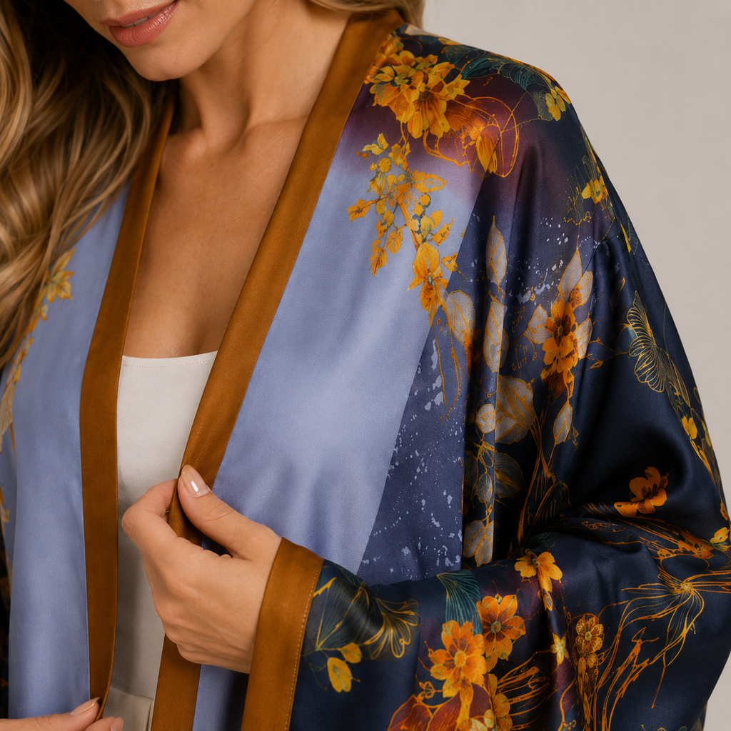 Kimono Été Imprimé Floral Long