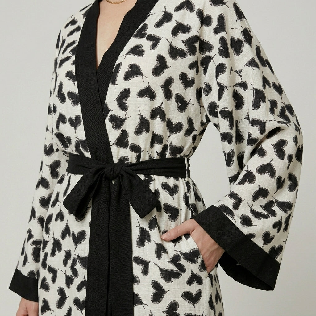 Kimono Blanc Femme Long