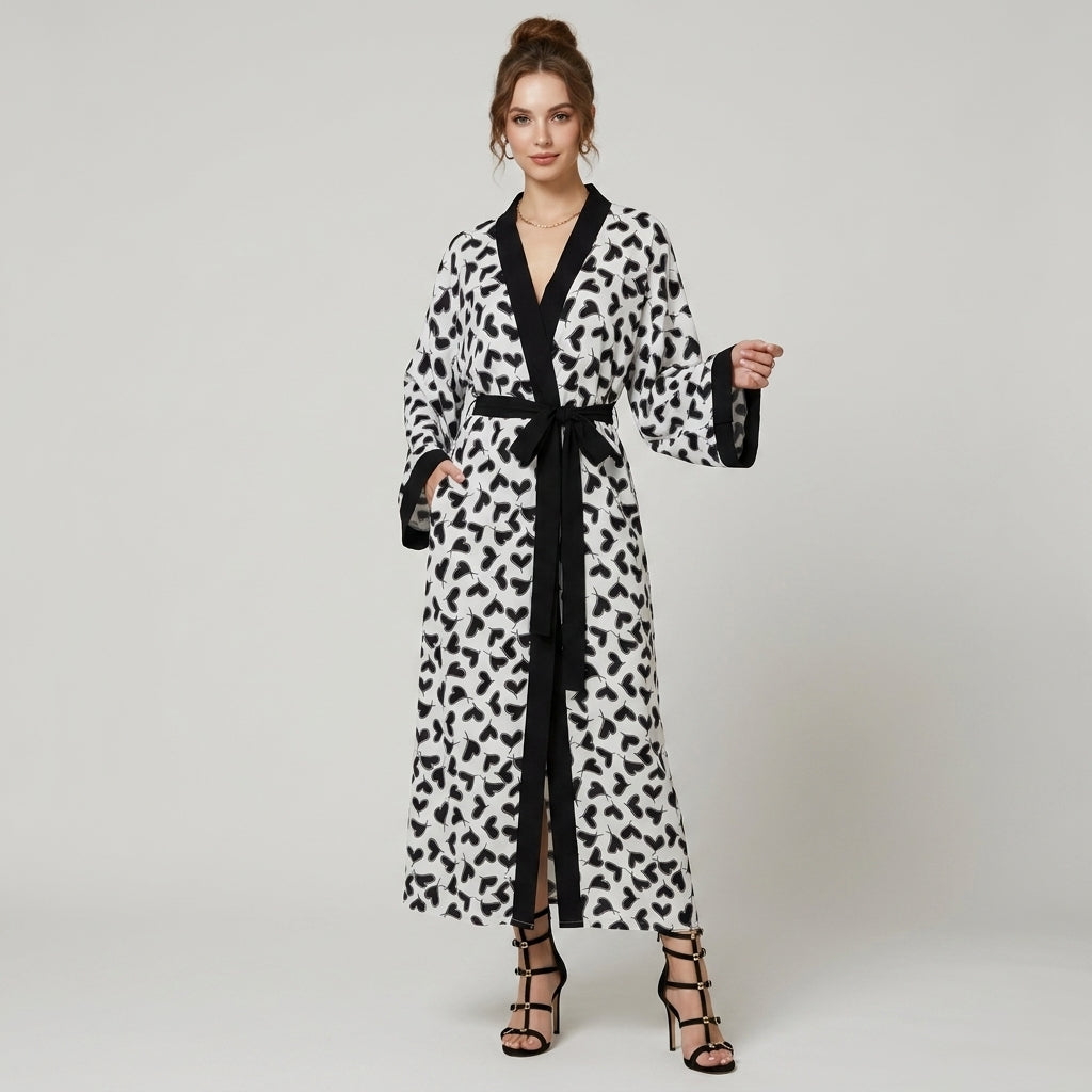 Kimono Blanc Femme Long