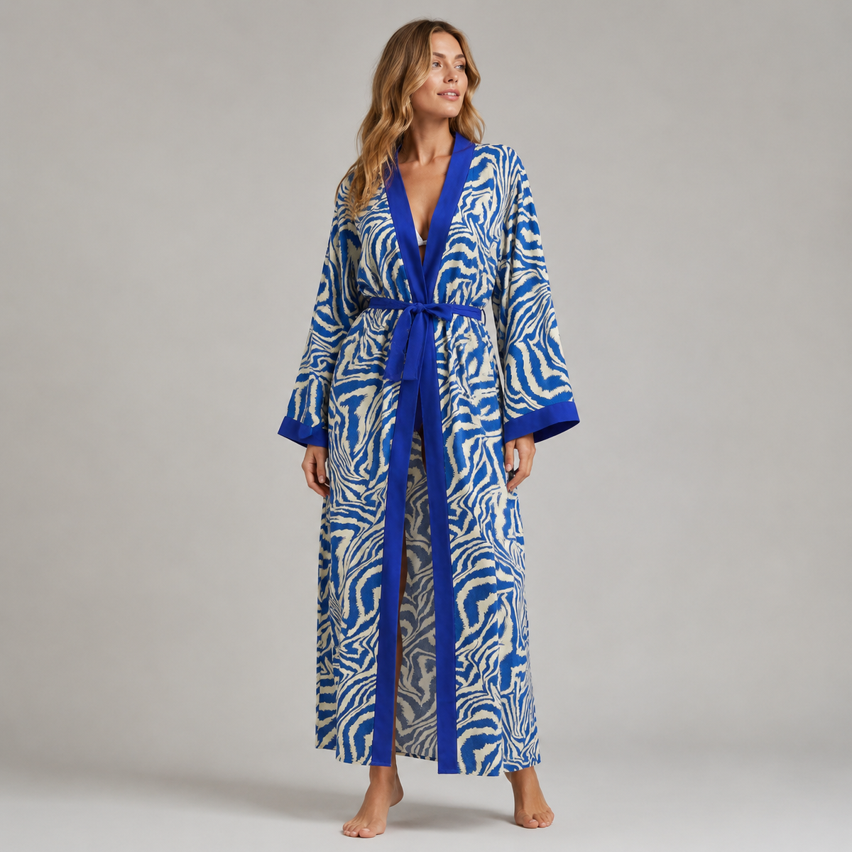 Kimono Bleu Roi Femme