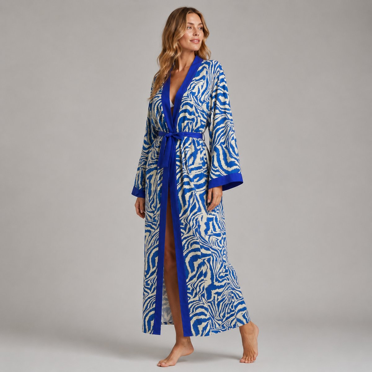 Kimono Bleu Roi Femme