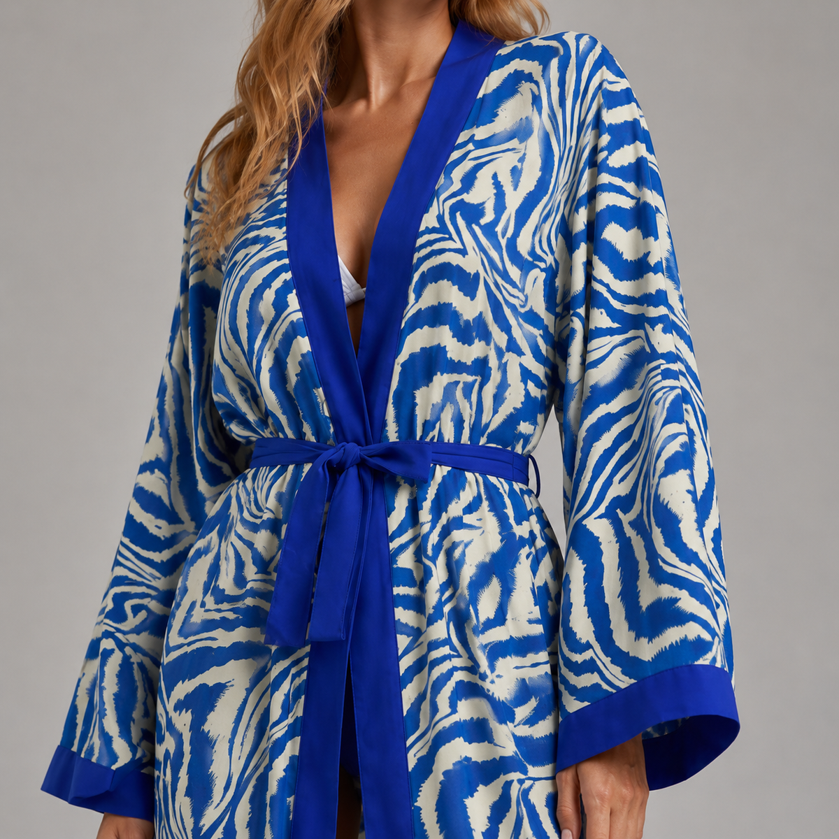 Kimono Bleu Roi Femme