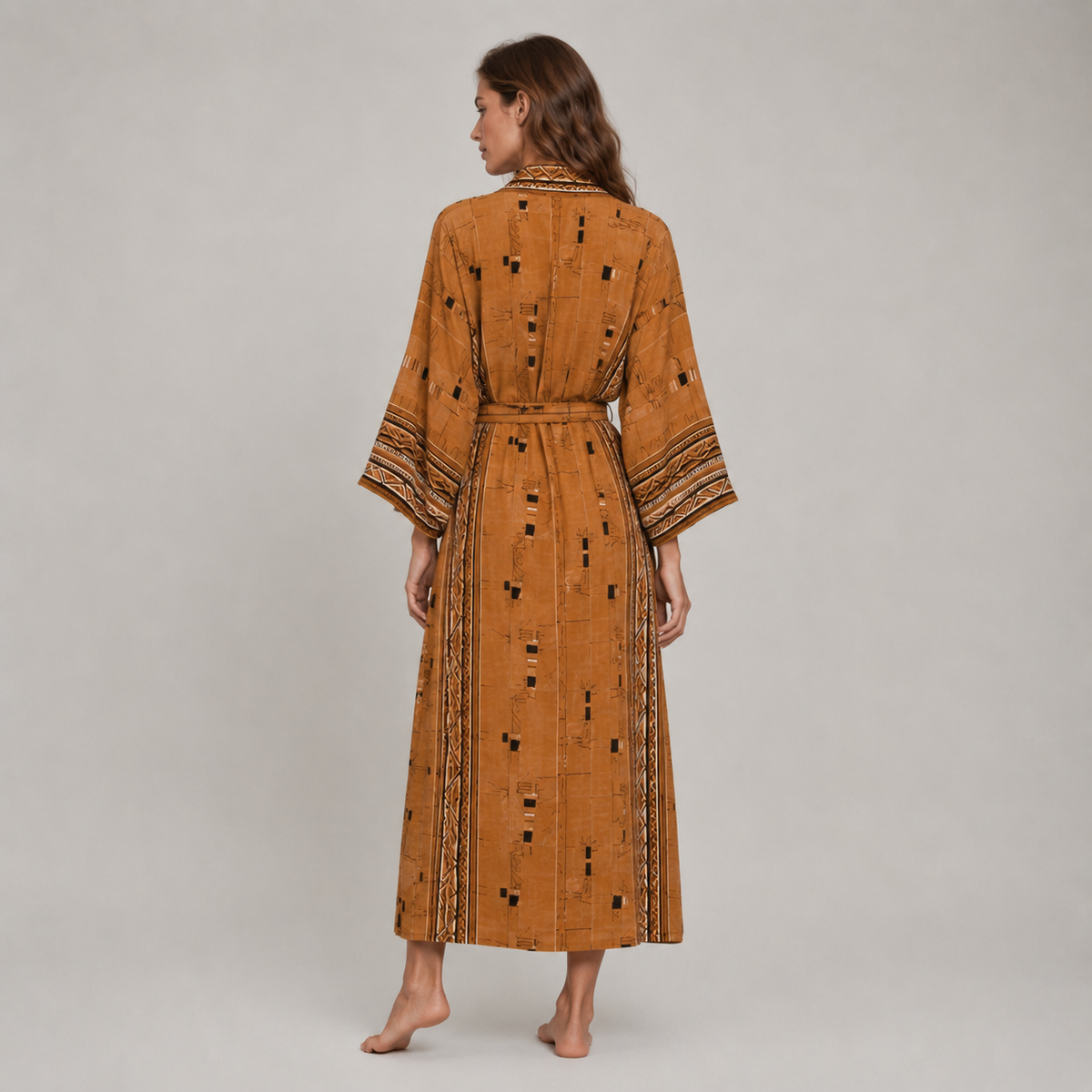 Kimono Femme Camel
