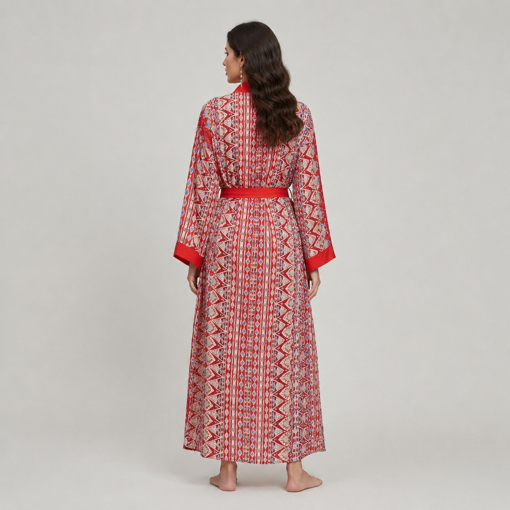 kimono Plage Rouge