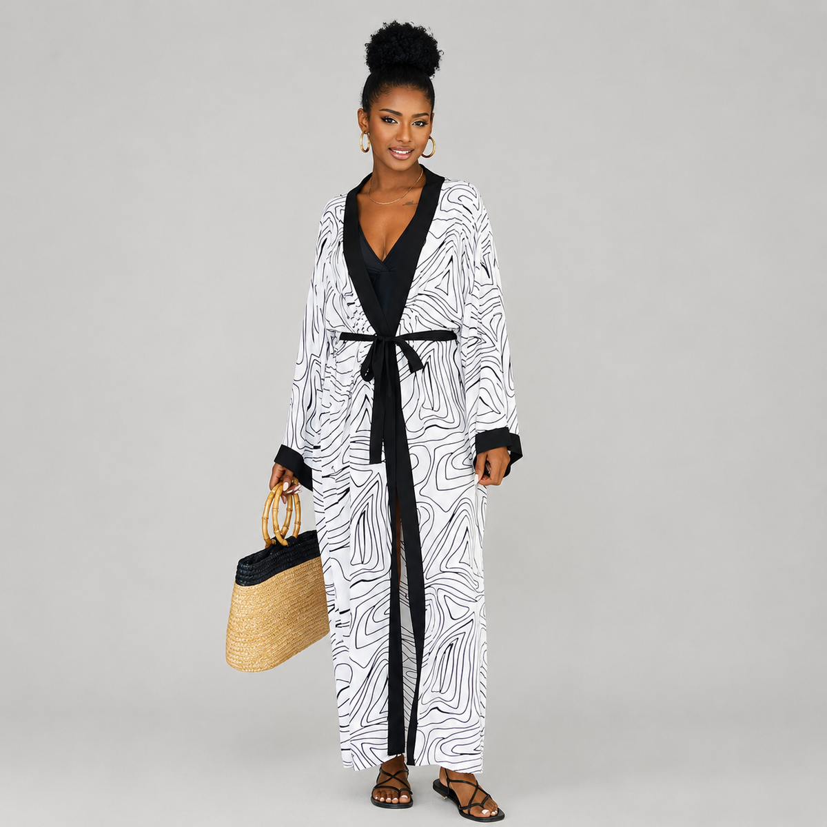 Kimono de Plage Blanc Long