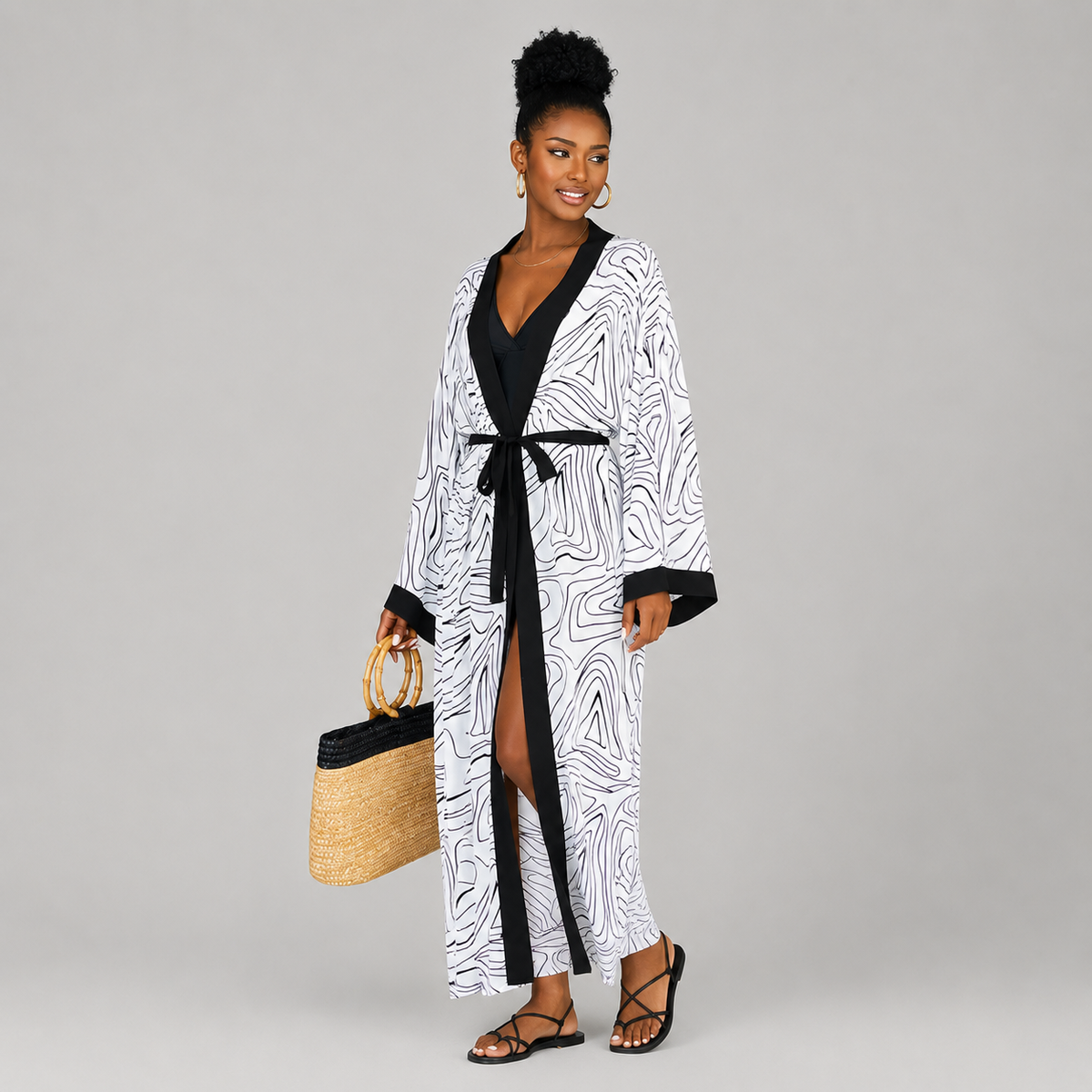 Kimono de Plage Blanc Long