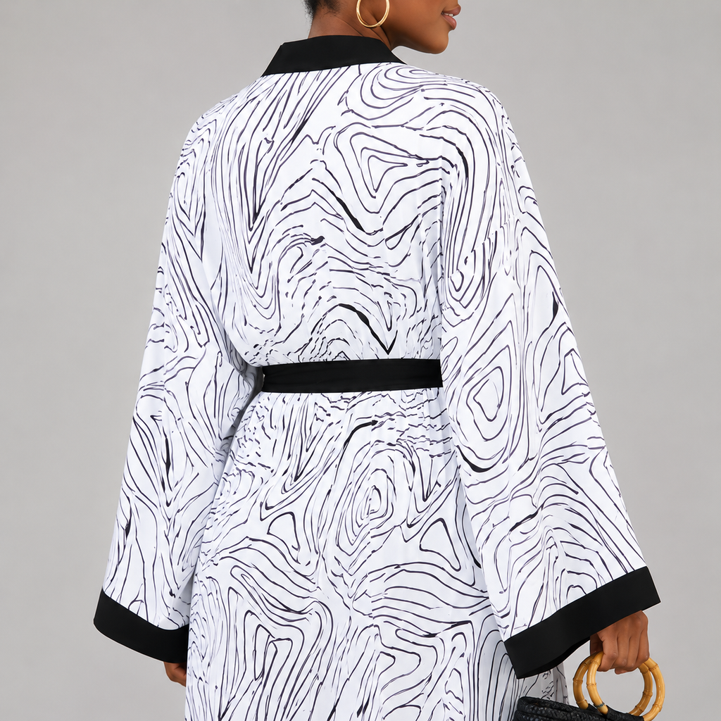 Kimono de Plage Blanc Long