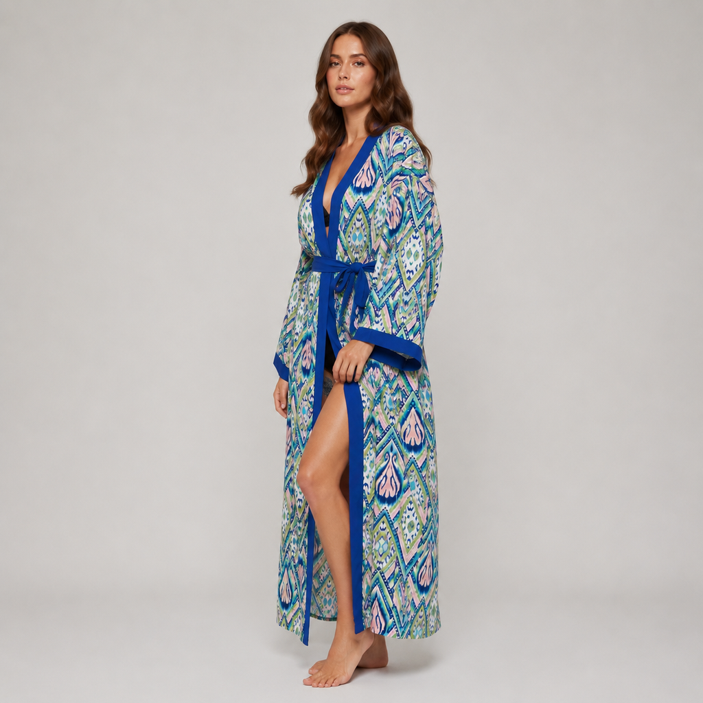 Kimono de Plage Bleu