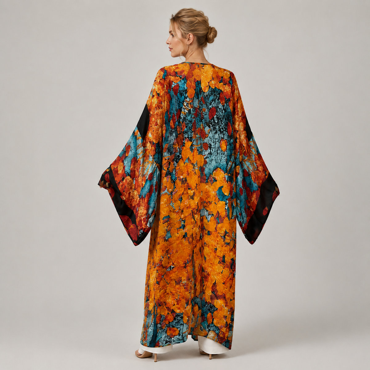 Kimono Imprimé À Manches Chauve-Souris
