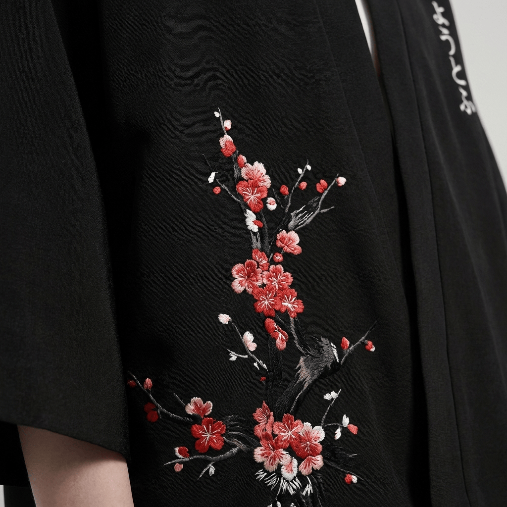 Cardigan Kimono Noir Court Femme