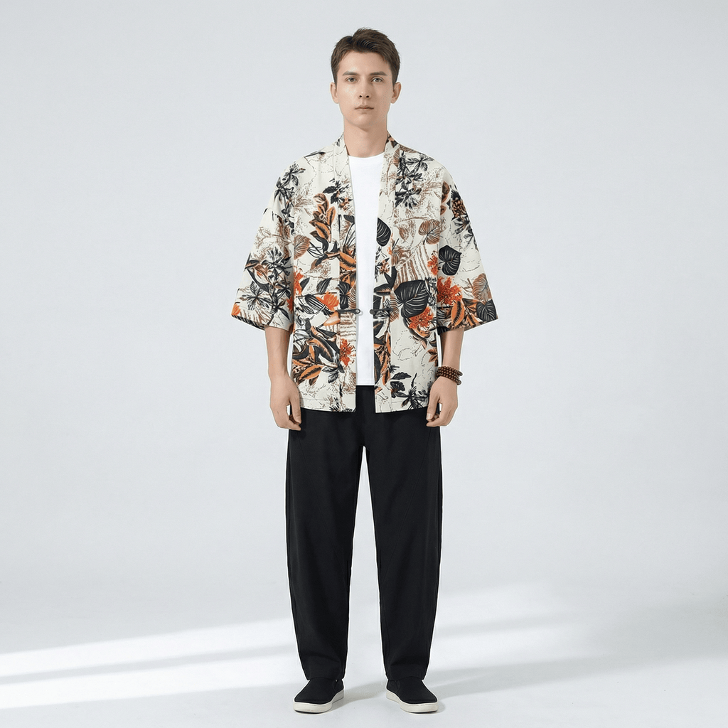 Cardigan Style Kimono Homme