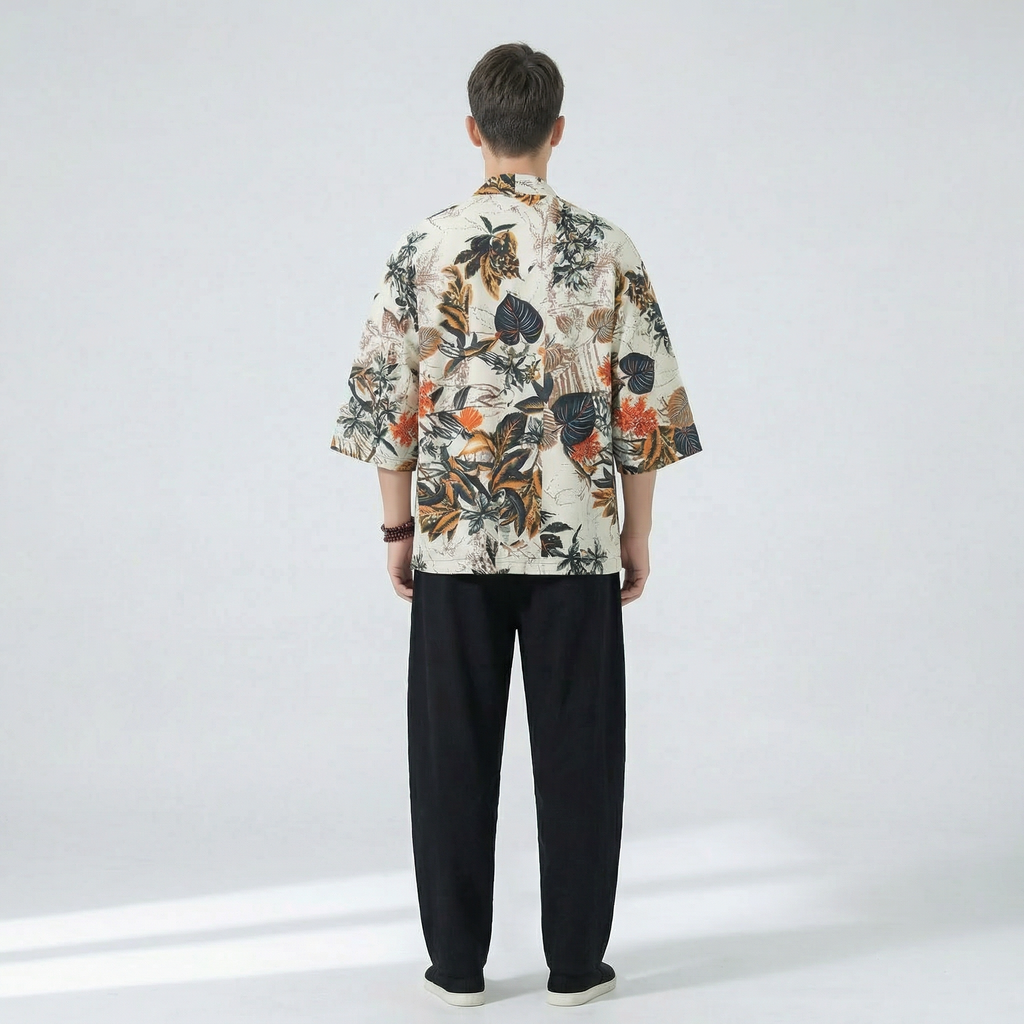 Cardigan Style Kimono Homme