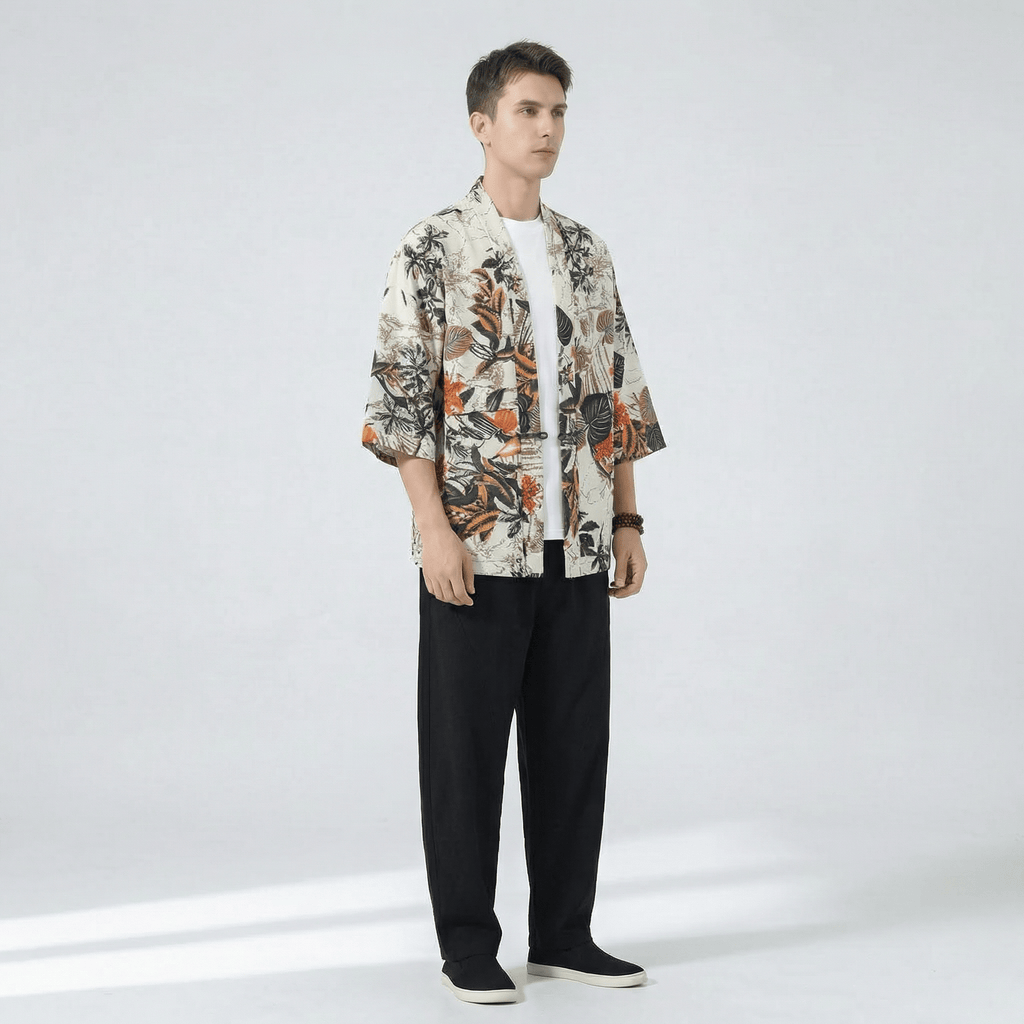 Cardigan Style Kimono Homme