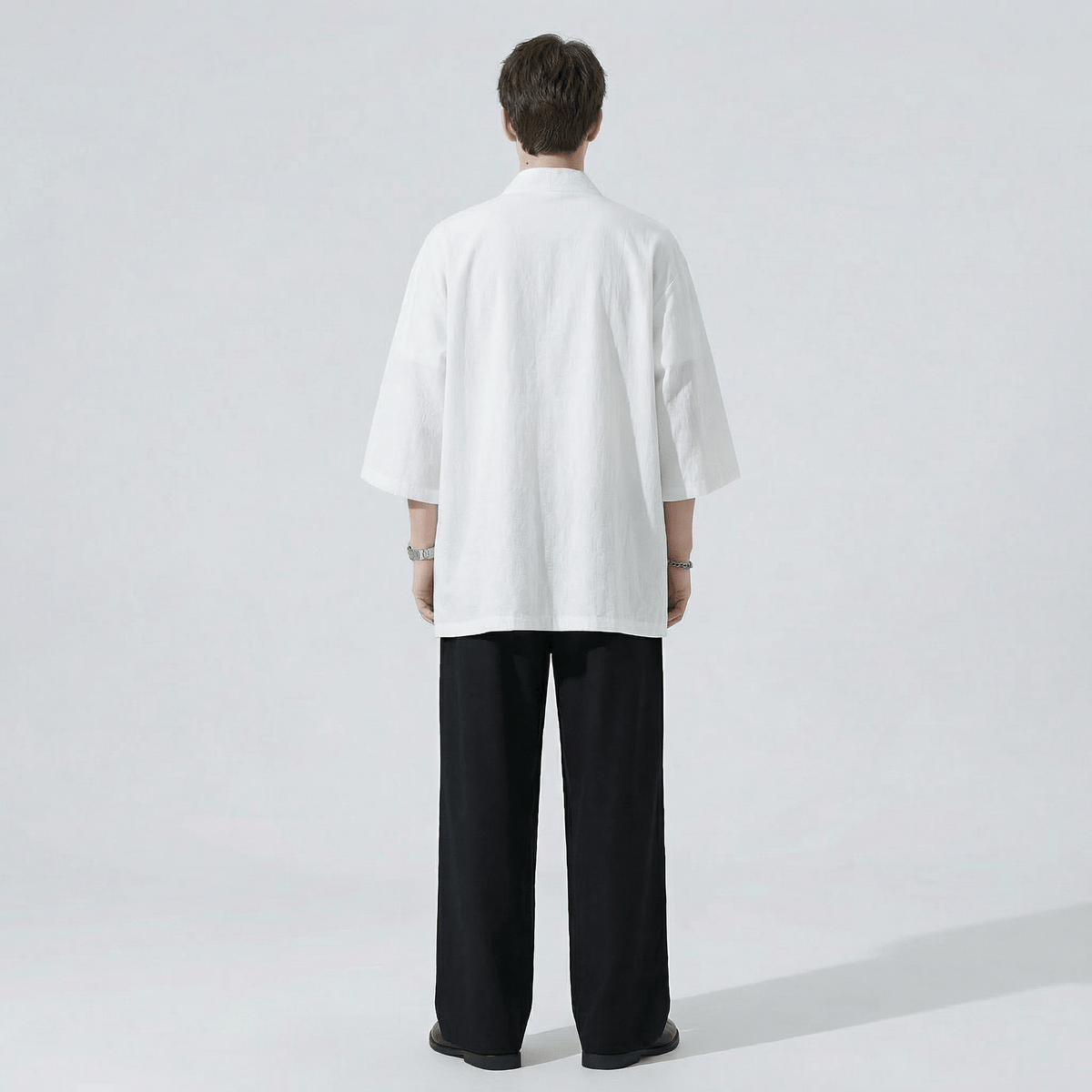Chemise Kimono Blanche Homme