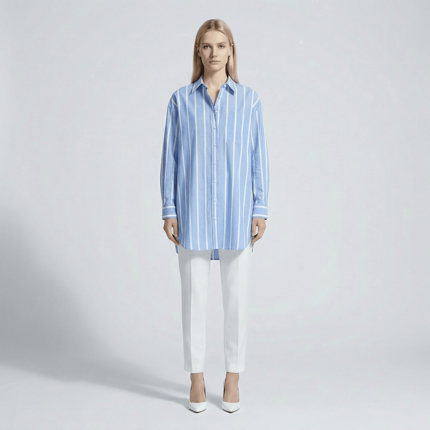 Chemise Kimono Bleue