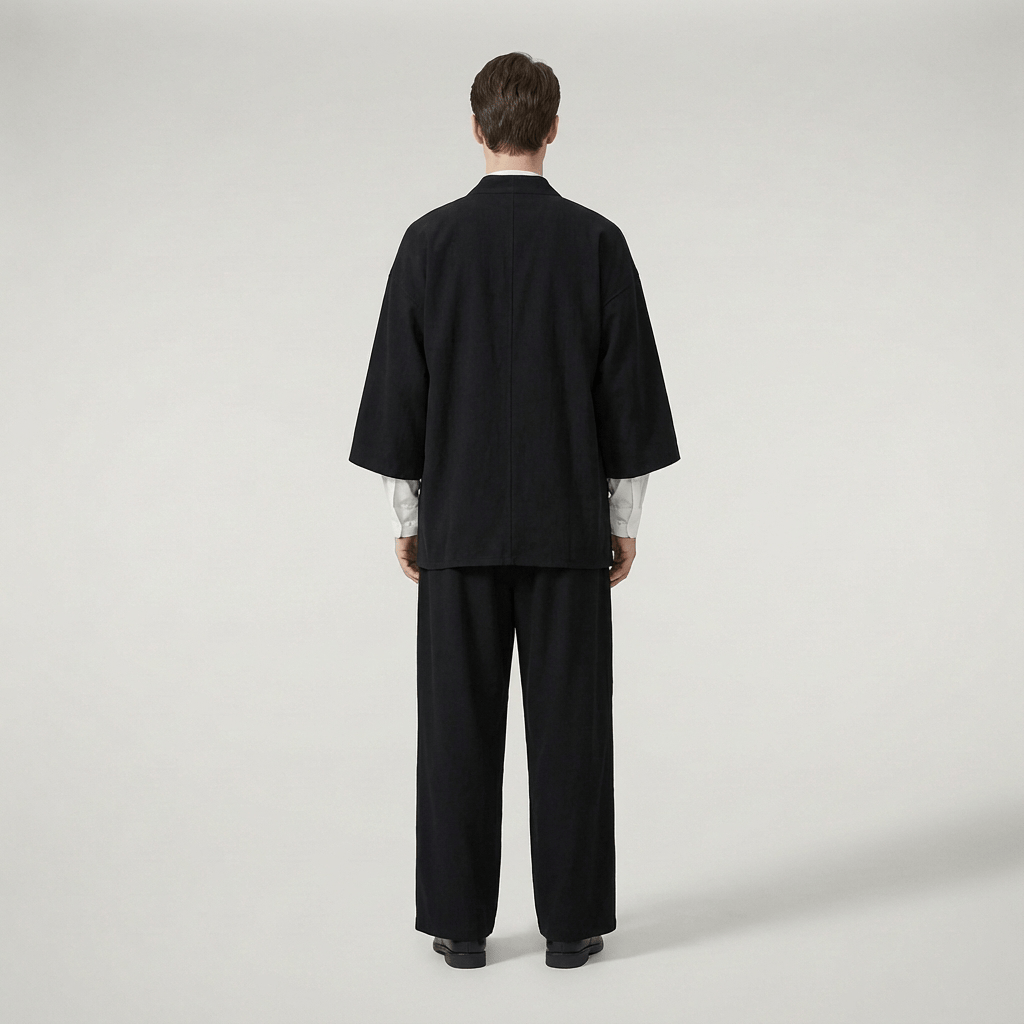 Chemise Kimono Homme Noir