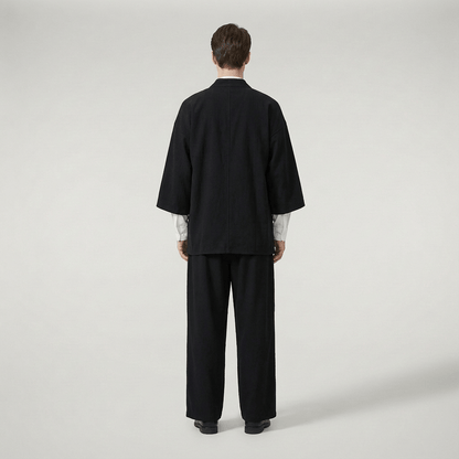 Chemise Kimono Homme Noir