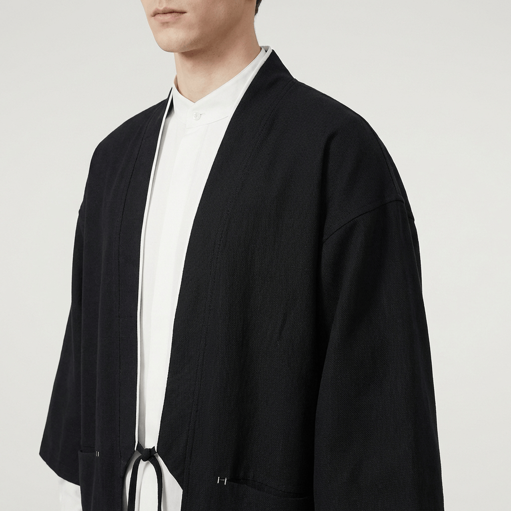 Chemise Kimono Homme Noir