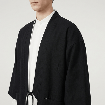 Chemise Kimono Homme Noir