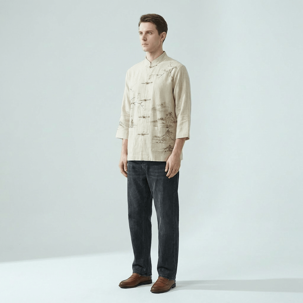 Chemise Motif Kimono Homme