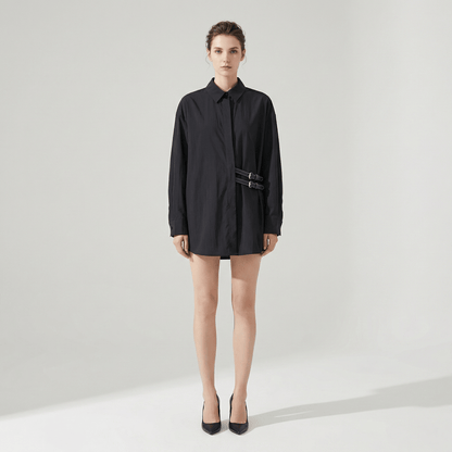 Chemise Noire Kimono Femme