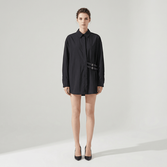 Chemise Noire Kimono Femme