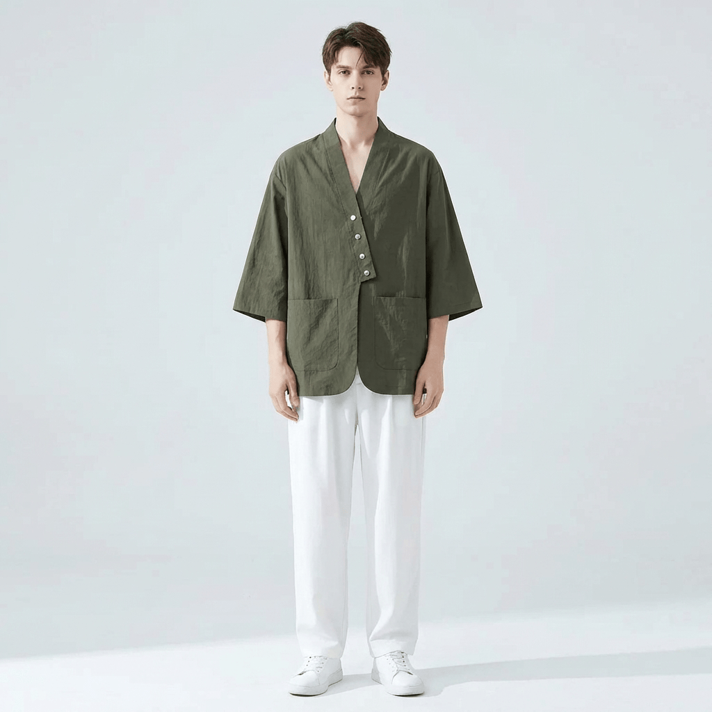 Chemise Style Kimono Homme