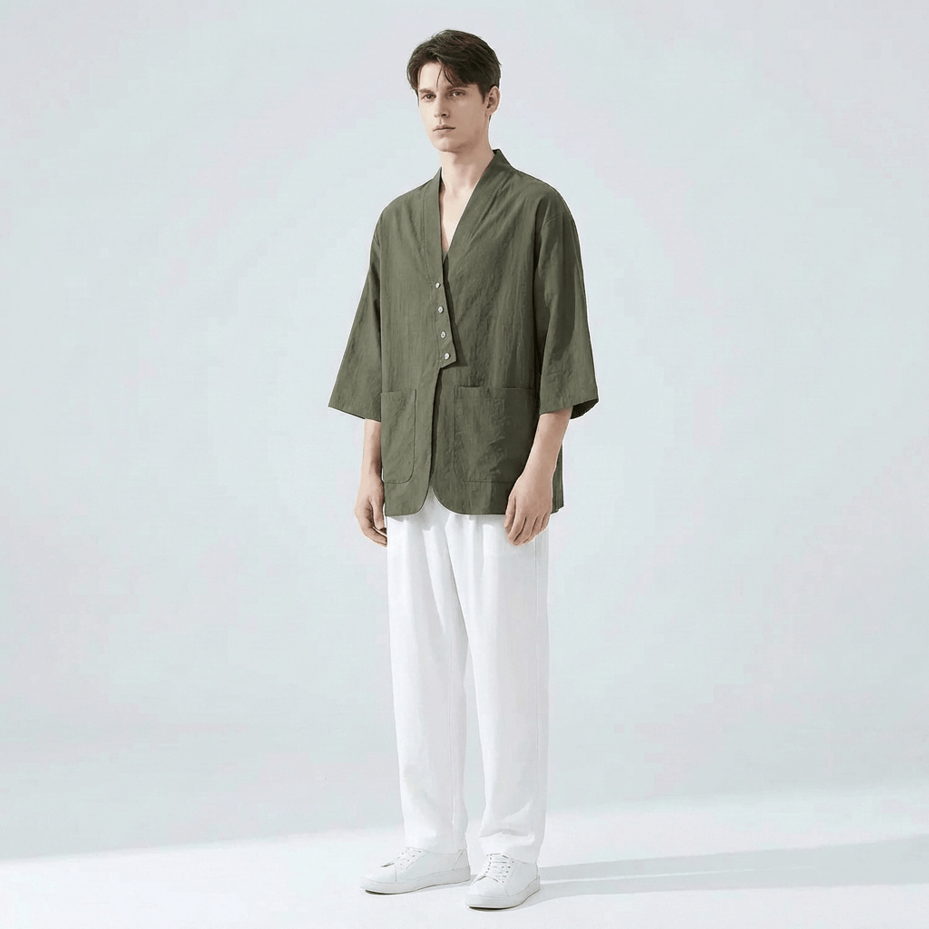 Chemise Style Kimono Homme