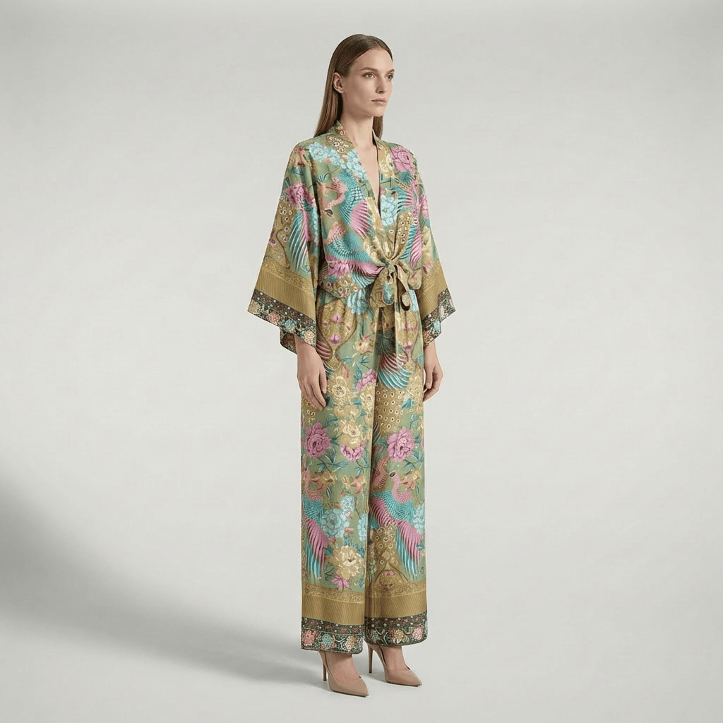 Ensemble Kimono Et Pantalon Femme