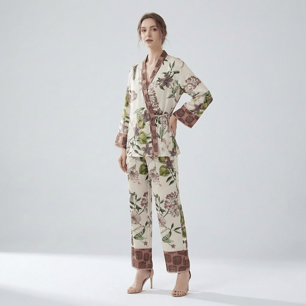 Ensemble Kimono Fleuri