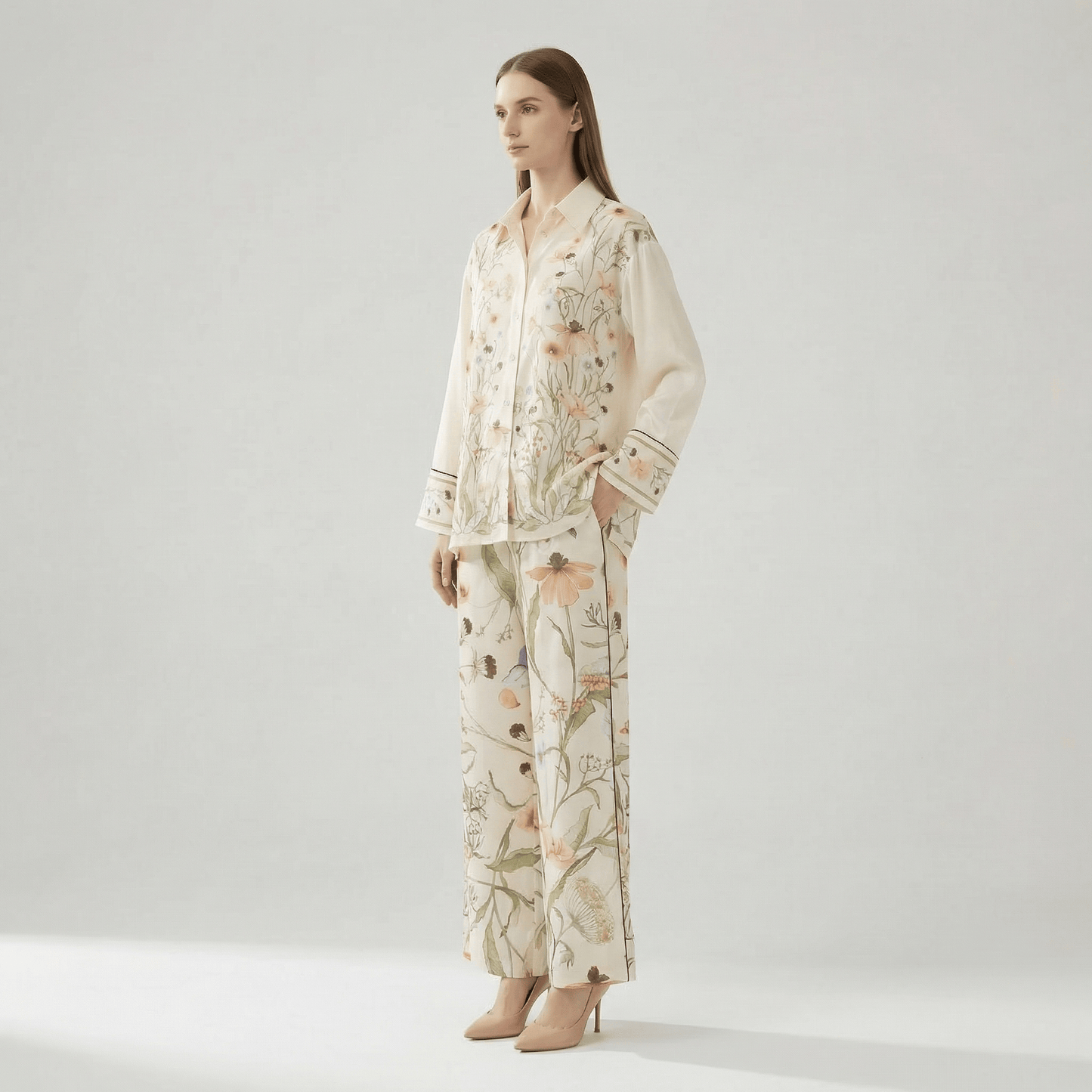 Ensemble Kimono Fleuri Femme