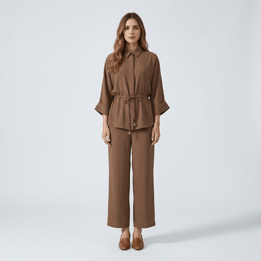 Ensemble Kimono Marron