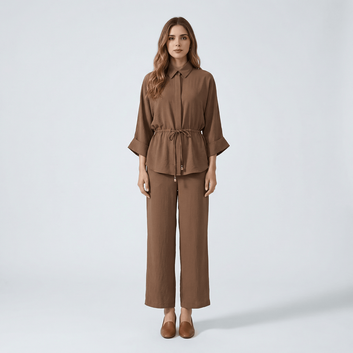 Ensemble Kimono Marron