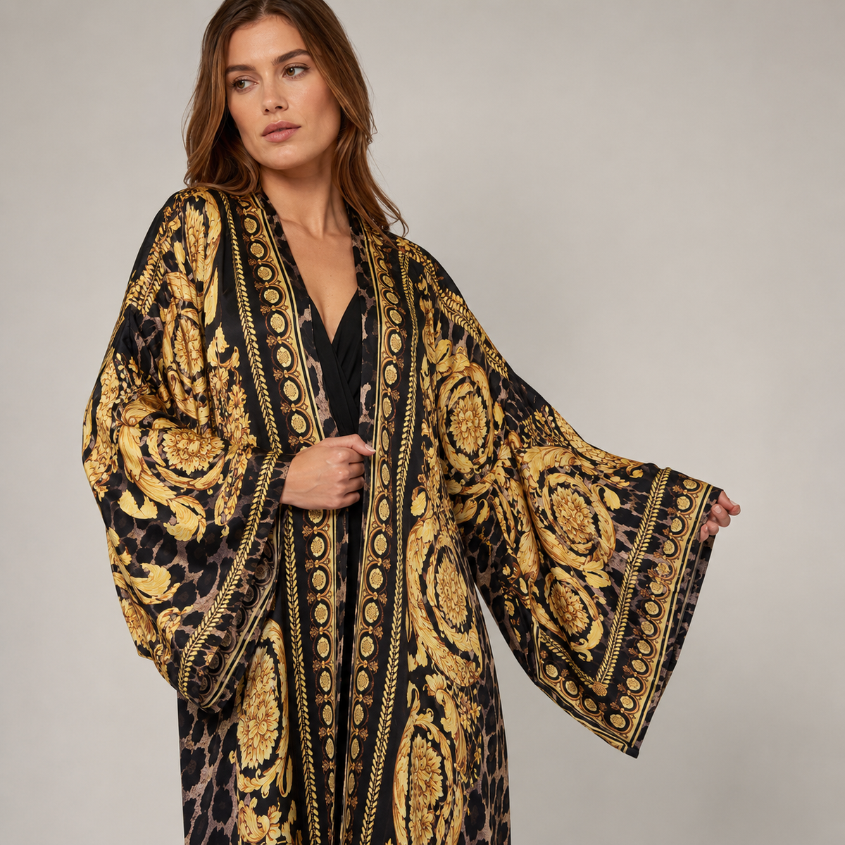 Kimono Maxi À Imprimé Baroque — vue 4