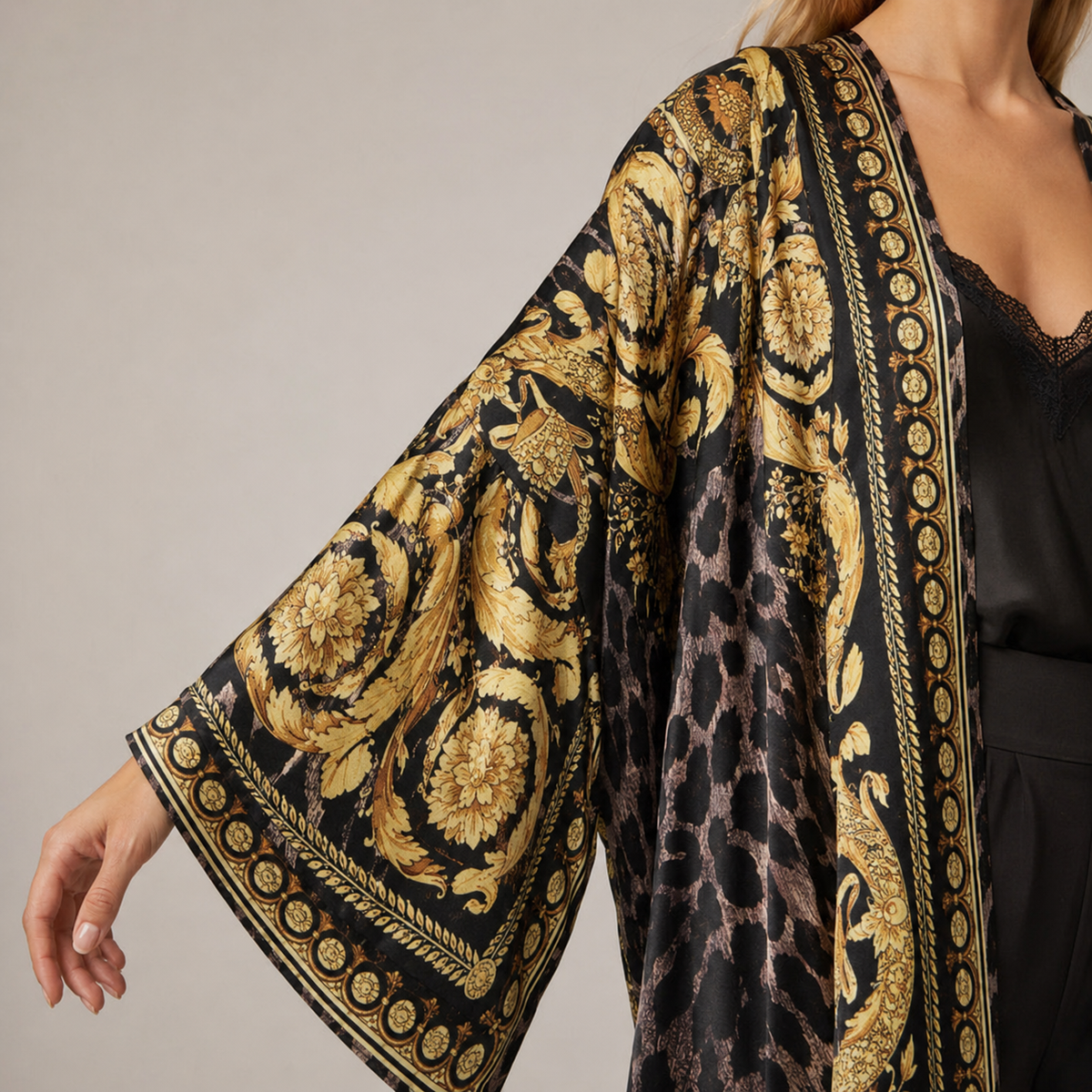 Kimono Maxi À Imprimé Baroque — vue 5