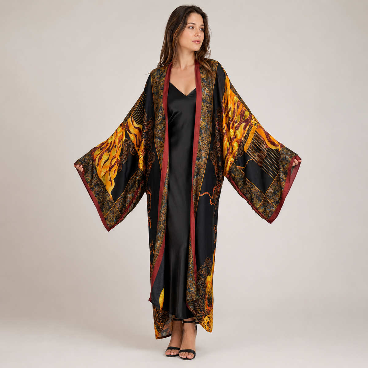Kimono Long À Manches Chauve-Souris — vue 1