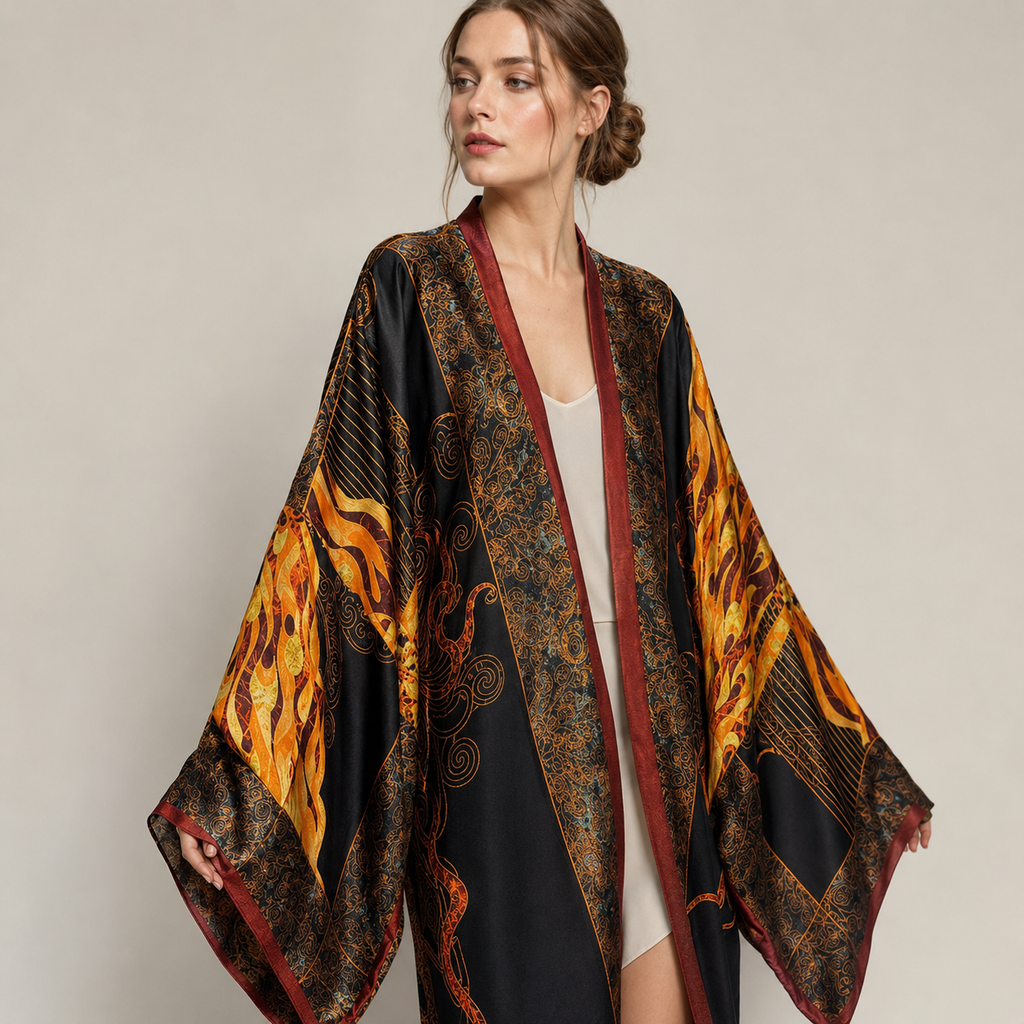Kimono Long À Manches Chauve-Souris — vue 4