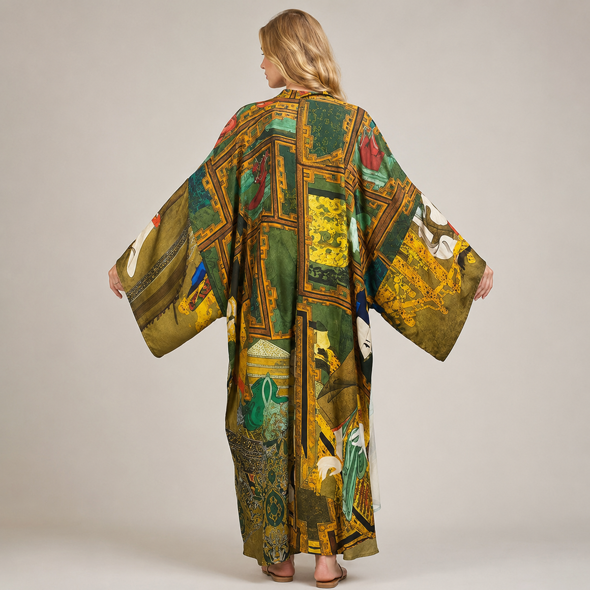 Kimono Style Bohème Manches Chauve-Souris — vue 2