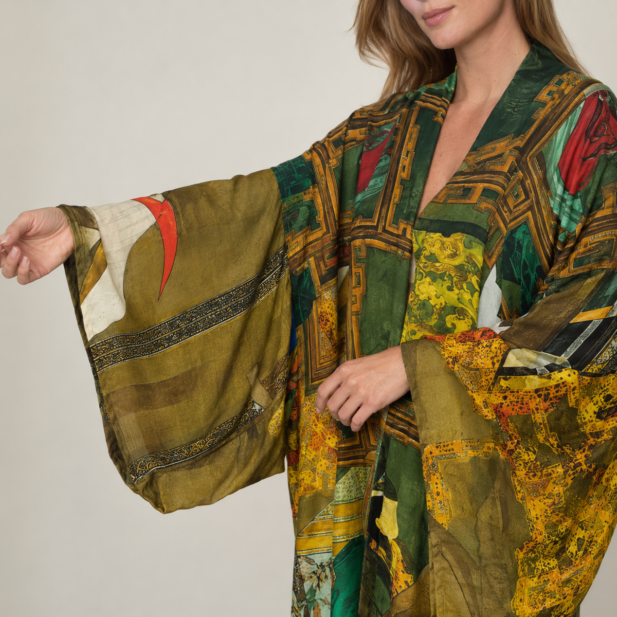 Kimono Style Bohème Manches Chauve-Souris — vue 5
