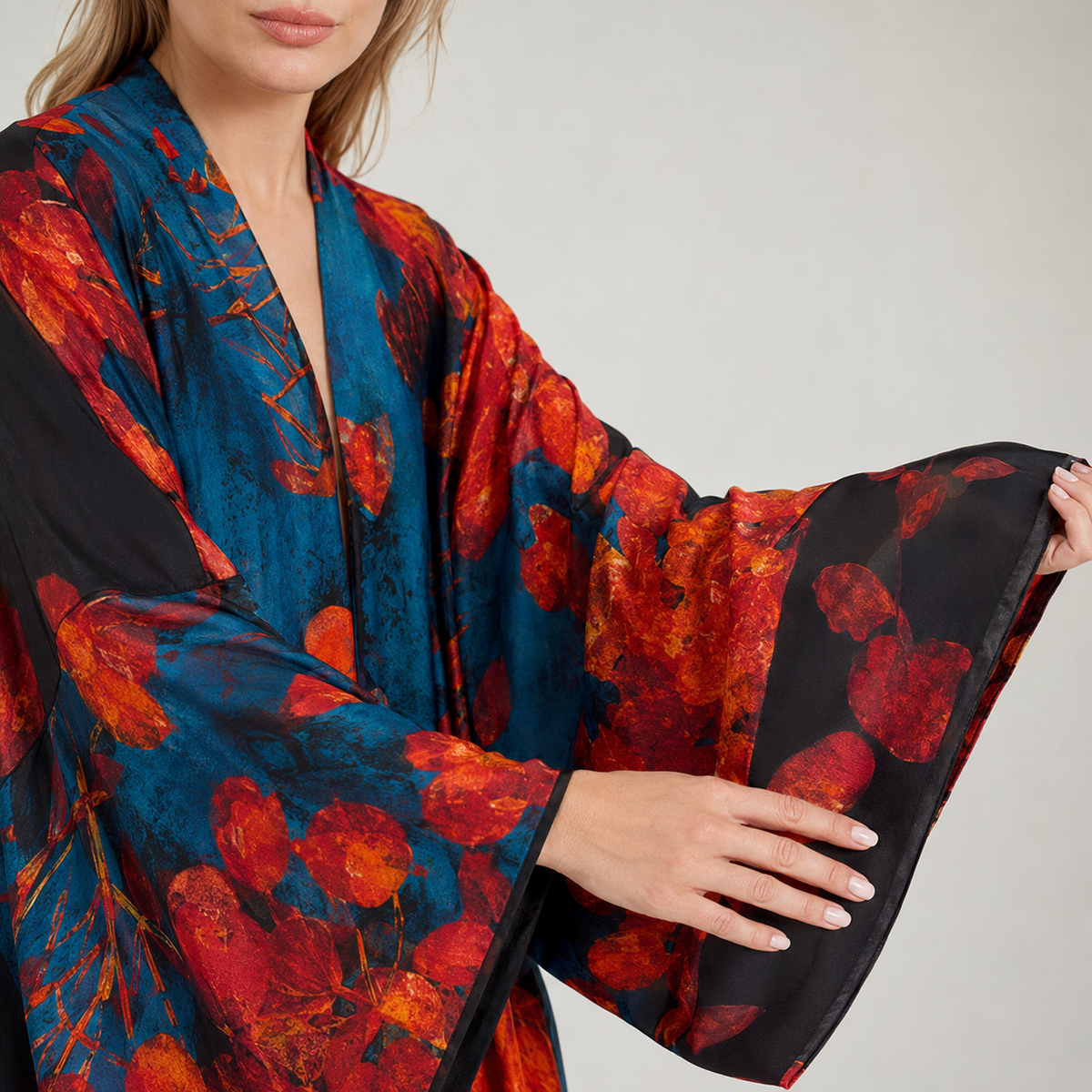 Kimono Long À Imprimé Floral — vue 5