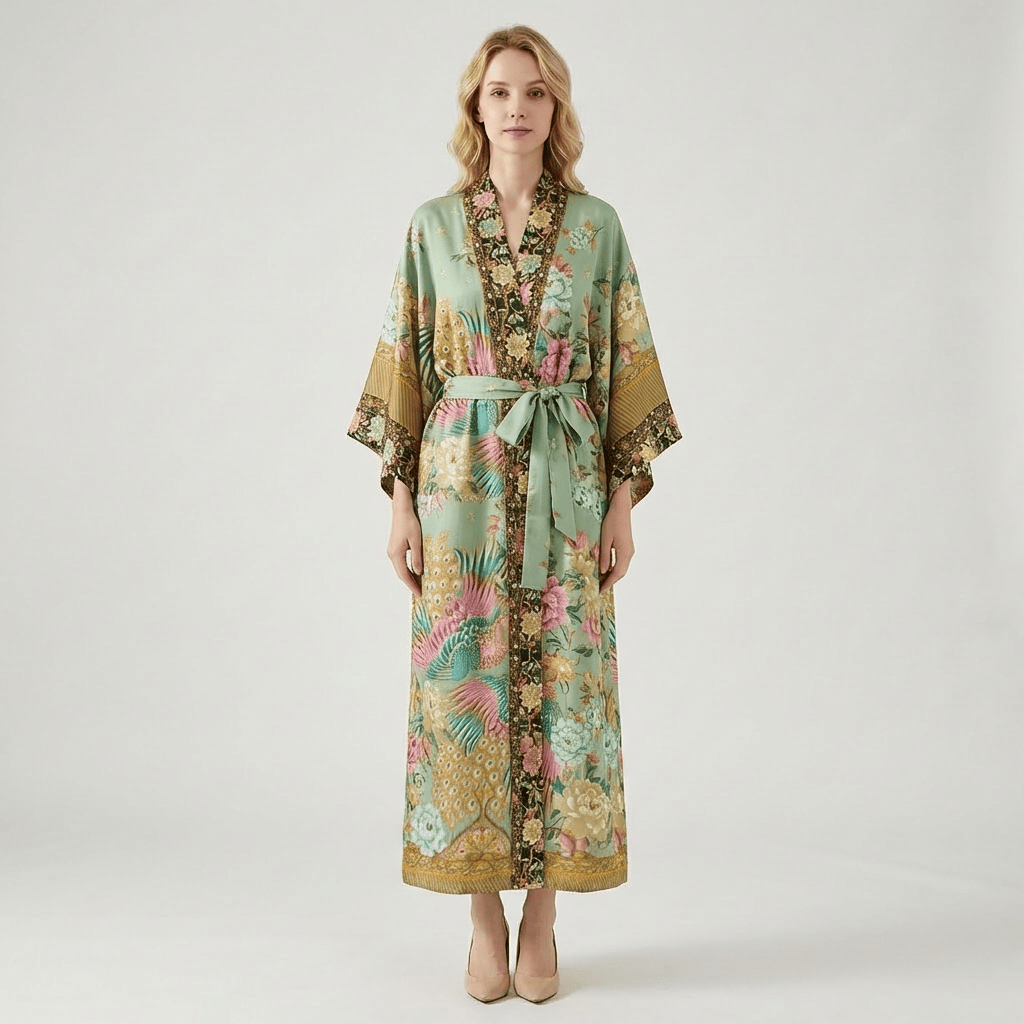 Kimono À Fleur Long