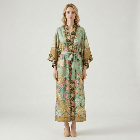 Kimono À Fleur Long